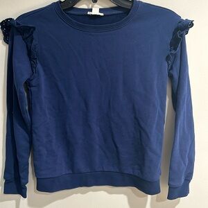 Crewcuts - girls lace shoulder popover - size L